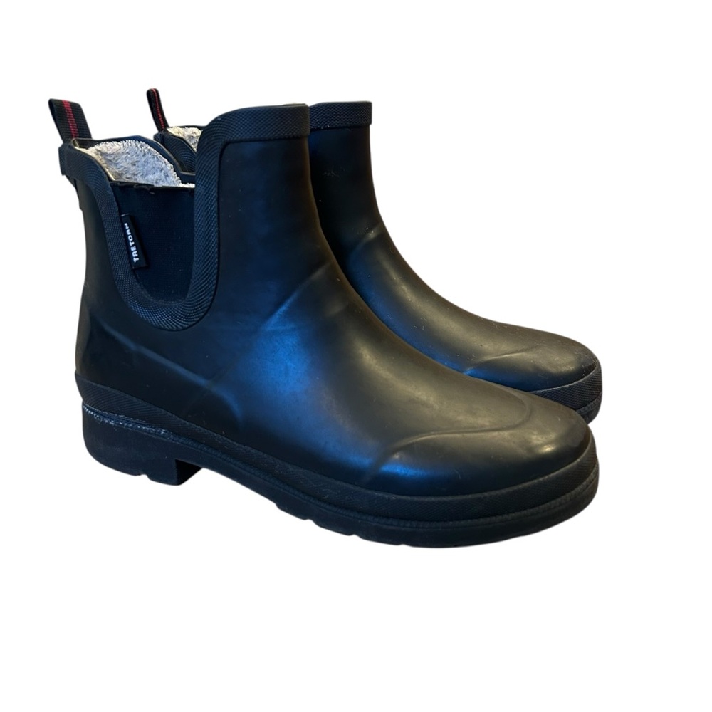Women's Tretorn Lily Chelsea Boots Black Faux Fur Lined Waterproof Rain Winter 9